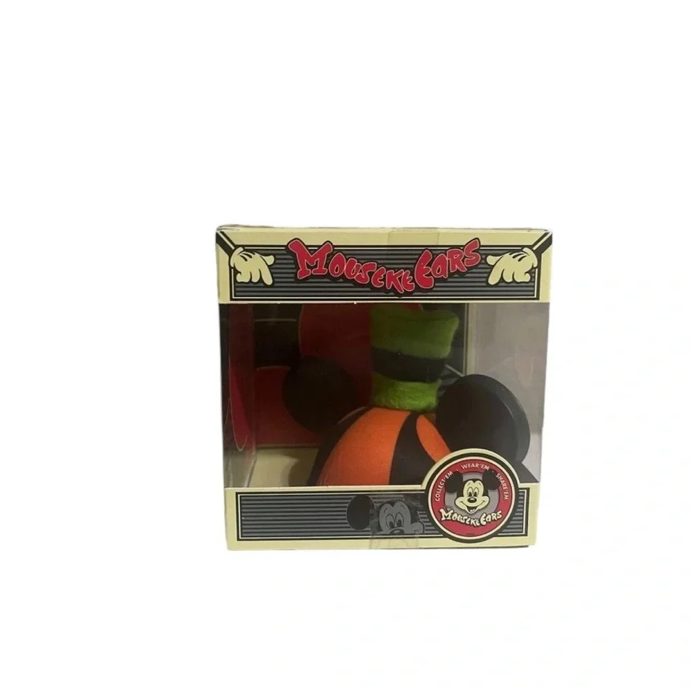 Disney Parks Mouseke Ears Hat Classic Goofy Outfit Orange & Green Mini Hat